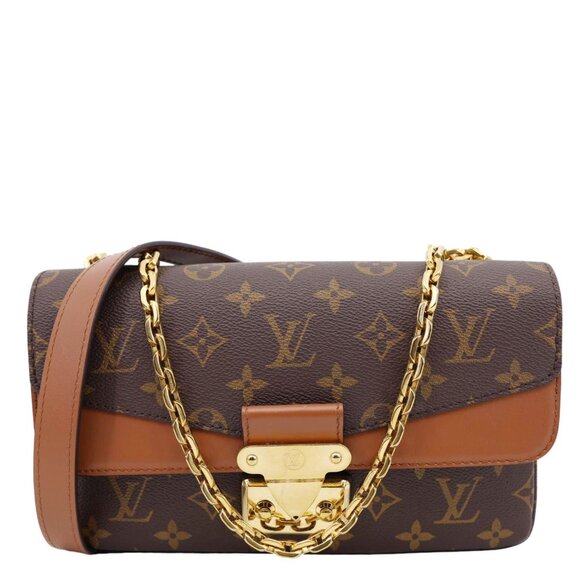 Louis Vuitton  Marceau Monogram Canvas Chain Shoulder Bag Caramel - Picture 1 of 13